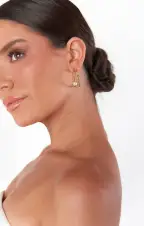 Faithy Jewels Diana Double Hoop ~ Gold/Pearl(OS)