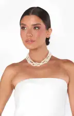 ALV Jewels Multi Pearl Necklace ~ Pearl(OS)
