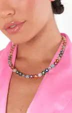 Bracha Bouquet Necklace ~ Rainbow(OS)