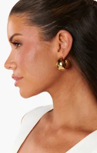 Faithy Jewels Large Lucy Hoop Earrings ~ Gold(OS)