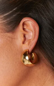 Faithy Jewels Large Lucy Hoop Earrings ~ Gold