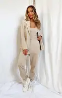 Lazy Chic Jogger ~ Tan Knit