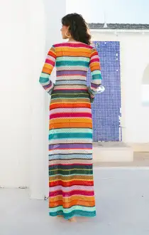 Vacay Coverup ~ Colorful Crochet(XS)