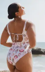 Summer One Piece ~ White Shells(XS)