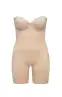 SPANX Suit Your Fancy Strapless Cupped Mid-Thigh Bodysuit ~ Champagne Beige(S)