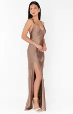 Anderson Maxi Dress ~ Dune Luxe Satin(XXS)