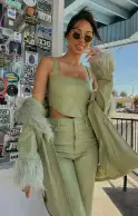 The Corset Top ~ Sage Faux Leather(XS)
