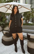 Range Romper ~ Washed Black(XS)