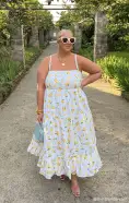 Summer Fling Midi Dress ~ Limoncello Embroidery(XS)