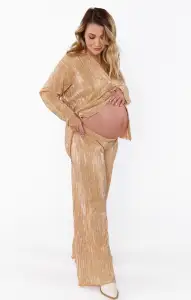 Everywhere Pants ~ Gold Pleat(XS)