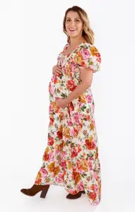 Joanna Maxi Dress ~ Ivory Hillside Floral(XS)