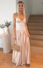 Eliza Maxi Dress ~ Champagne Luxe Satin(XXS)
