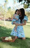 Mia Dress ~ Cottage Floral Blue(XS)