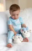 Mini Paige Sleep Set ~ Blue Bunnies Jersey