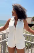 Reno Romper ~ Seasalt(XS)