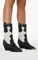 Billini Adriel Western Boot ~ Black/Ivory