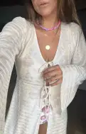 Jet Setter Robe ~ Cream Groovy Knit(XS)