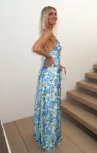 Anderson Maxi Dress ~ Cottage Floral Blue(XXS)