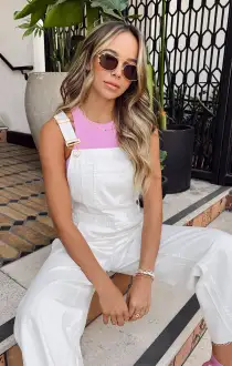 Marfa Overalls ~ Off White Denim(XS)