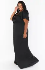 Rome Twist Gown ~ Black Luxe Satin(XXS)