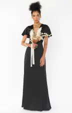 Rome Twist Gown ~ Black Luxe Satin(XXS)