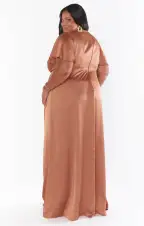 Rome Twist Gown ~ Copper Luxe Satin(XXS)