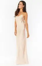 Tuscany Maxi Slip Dress ~ Champagne Luxe Satin(XXS)