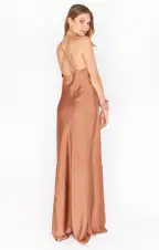 Tuscany Maxi Slip Dress ~ Copper Luxe Satin(XXS)