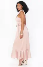 Claire Midi Dress ~ Rose Gold Luxe Satin(XXS)