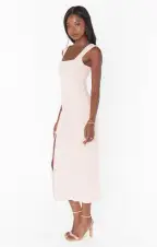 Eden Midi Dress ~ Dusty Blush Stretch(XS)