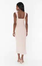 Eden Midi Dress ~ Dusty Blush Stretch(XS)