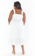 Garden Midi Dress ~ Ivory Luxe Satin(XXS)