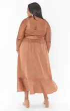 Claire Midi Dress ~ Copper Luxe Satin(XXS)