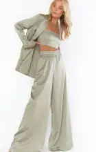 Tucker Top ~ Moss Green Luxe Satin(XS)