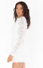 Natalie Mini Dress ~ White Forever Lace(XS)