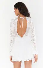 Natalie Mini Dress ~ White Forever Lace(XS)