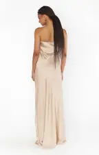 Taylor Tube Maxi Dress ~ Champagne Luxe Satin(XXS)