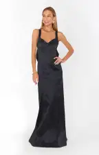 Charlotte Bow Dress ~ Black Taffeta(XXS)