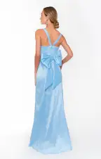 Charlotte Bow Dress ~ Light Blue Taffeta(XXS)