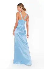 Charlotte Bow Dress ~ Light Blue Taffeta(XXS)