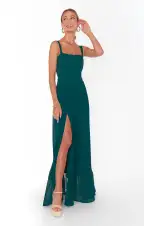 Clarissa Corset Dress ~ Emerald Chiffon(XXS)
