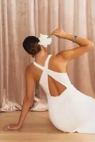 Rachel Maxi Dress ~ White Stretch(XXS)