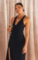 Rachel Maxi Dress ~ Black Stretch(XXS)