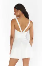 Simone Mini Dress ~ White Taffeta(XXS)