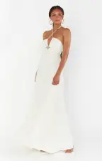 Paros Maxi Dress ~ Ivory Pleat(XXS)