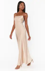 Dani Slip Dress ~ Champagne Luxe Satin(XXS)