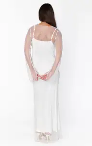 Iconic Maxi Dress ~ White Glitz(XXS)