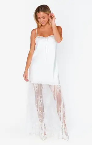 Celine Dress ~ Ivory Luxe Satin(XXS)