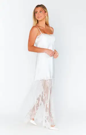 Celine Dress ~ Ivory Luxe Satin(XXS)