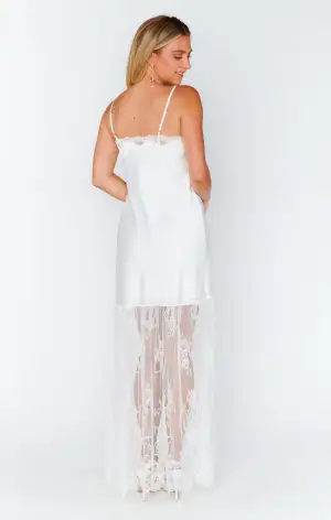 Celine Dress ~ Ivory Luxe Satin(XXS)